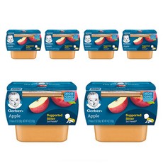 Gerber 嘉寶 孩童食物泥 2入組, 蘋果口味, 142g, 6組