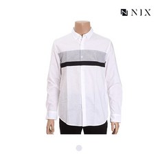 닉스 닉스 남성 코튼필라필 2도 블록 기본카라 셔츠_FNNECSL109P
