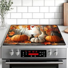 PATRIOTIC STOVE RESISTANT COVER HEAT ELECTRIC TOP, Pumpkin1, 28x20 Inch
