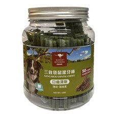 KANGA KITCHENS 澳洲袋鼠廚房 三效袋鼠潔牙棒 口腔護理 點心 綠色, 330g, 1個, 薄荷