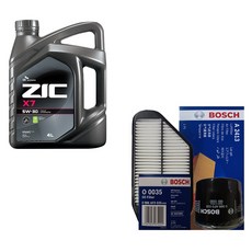 스파크 M300 LPG 지크 X7 5W30 4L 엔진오일 필터 세트 0035-2413, 1개