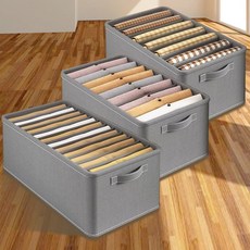 마벨인홈 튼튼 칸칸이 통풍 옷 정리함 리빙박스 3종세트, 1개, 그레이