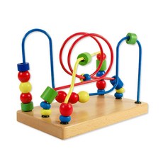 어린이 수개념 숫자배우기 원목 롤러코스터 레일블럭 영유아 조카선물 학습 구슬타워