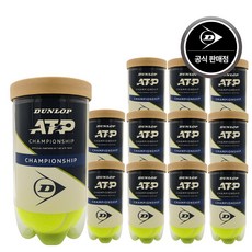 던롭 챔피언십 ATP 시합 테니스공 2p, 옐로우, 24개