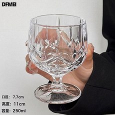 DFMEI 水晶玻璃威士忌酒杯白蘭地杯家用輕奢洋酒杯啤酒杯紅酒杯子, 1個