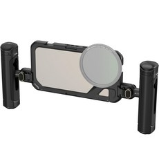 SmallRig iPhone 15 Pro Max 67mm YouTube Vlog 4392B 듀얼 핸드 헬드 스마트 폰 케이지