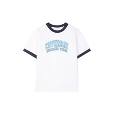 COVERNAT 키즈 아치로고 써머 바이브 링거 티셔츠 화이트 CK2602ST35WH