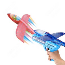 스티로폼비행기 LED 에어글라이더건, 레드