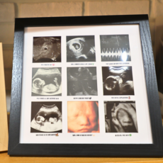 초음파 9구 액자 성장 앨범 꾸미기 태담 스티커, 1개, 블랙