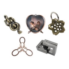 키즈브릭스 높은 난이도 도전 금속 캐스트 퍼즐, C세트, 1개