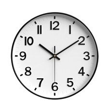 3S리빙 무소음 벽시계 30cm, 퀴에트 로쏘30 블랙앤화이트