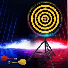 다트게임 보드 원형 다트핀 삼각대 자석 다트 던지기 대형 백보드 과녁 실내 스포츠 술집, A. 60cm+다트20개
