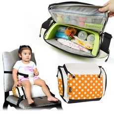 아이디어 기저귀가방 고급형 부스터 의자변신 안전벨트 고정클립 카시트 넉넉한수납, 일반형, 블루