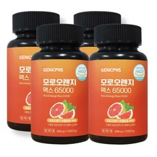 제닉피앤에스 모로오렌지 맥스 추출분말 67000mg 식약처 HACCP 고농축 고함량, 4개, 120정