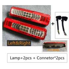 볼보 LED 후미등 브레이크 정지 경고 신호 램프 FH460 540 FH12 대형 트럭 후면 경적 포함, 06 Pair with Horn, 01 24V DC