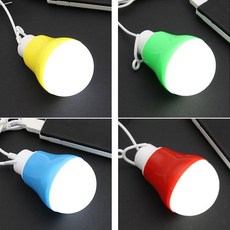 캠핑 조명 캠핑용 전구형 램프 2개 5w led라이트 색상선택, ND740 그린 2개