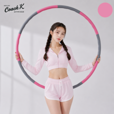 코치케이 뱃살자극 다이어트 성인 키즈 유아 초등 돌기 훌라후프, 프리미엄 핑크, 1개, 1.1kg