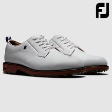FootJoy Premiere Series #53989高爾夫球鞋-白色，頂級皮革，舒適透氣，專業抓地力，提升球場表現, 1個, US 8號, 白色, 1
