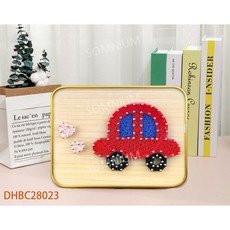 스트링아트 도안 DIY 나무 보드 공예품 장식품 소품 만들기, 15x20, 자동차