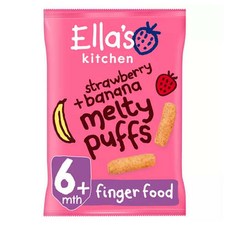 Ellas Kitchen 엘라스 키친 오가닉 딸기 바나나 멜티 퍼프 스낵 아기 과자 6개월 이상 20g 6팩