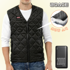 BOACE 발열조끼 초경량 방한 조끼 열선 히팅 겨울 보온웨어 배터리세트