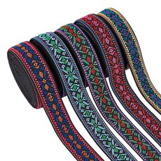 에스닉 자카드 스트레치 밴드 다양한 디자인 의류 재봉 장식용 패션 소품, 혼색3