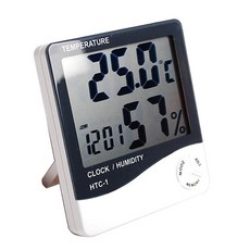 디지털 탁상형 온습도계 HTC-1, 블랙, 1개