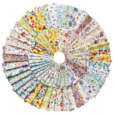 주엘레이 42-10" 프리컷 패브릭 퀼트 스퀘어 레이어 케이크 번들 재봉용 프린트 플로럴 퀼트용, B-14 Floral Patterns, 1개