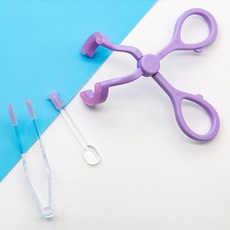 컬러 착용 보조기 번거 없는 접촉 삽입 도구 및 제거 도구 눈 열기 클립 도구 눈꺼풀 스트레처 1 개, [02] Purple