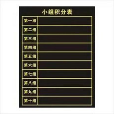 小組積分錶 磁性黑板貼 課堂競賽評比 60*80cm 12組, 1個, 小組積分錶60*80--10組