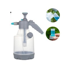 行動式大容量園藝噴水壺 高壓氣壓式超細霧澆花水壺, 3L透明 帶洩氣閥量杯款, 1個