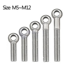 유니온 304 스테인레스 나사 길이 아이 M12 FISHEYE 볼트 다양한 M5 이동식 스틸 스레드 링크, 19 M6X45mm, 1개