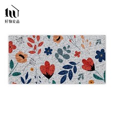 【好物良品】森林系列幸福花卉絲圈刮泥墊 大尺寸可剪裁玄關墊 除塵墊 大門墊, 1個