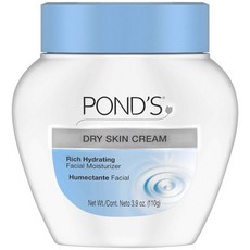 PONDS 폰즈 드라이 스킨 크림 3.9oz (2개입), 무향, 3.9온스 (2개입)