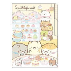 角落小夥伴L型文件夾 資料夾 雙層L型書夾H 角落生物資料夾 資料袋, 1個, 甜點