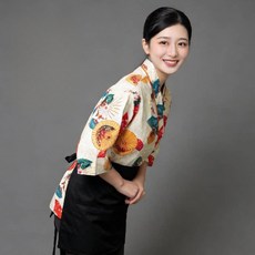 일식 유니폼 작업복 가운 복 린넨 조리사 쉐프 셰프복 조 기모노 레스토랑