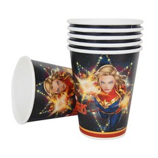 피플스파티 파티컵 240ml 캐릭터 어벤져스, 캡틴마블, 1개, 6개