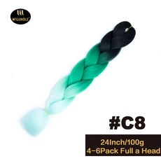 긴 보라색 24인치 점보 브레이드 익스텐션스 합성 브레이딩 헤어 아프로 옴브레 컬러 카네칼론 헤어 어린이, 01 24인치, 01 1개/묶음, 30 C8