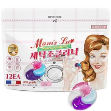 맘스럽 캡슐 세탁조 크리너 16g x 12개입 프리미엄 특허 캡슐세제 세탁기 청소, 12개
