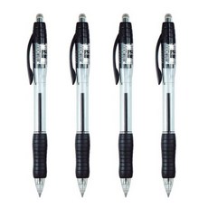 동아 애니볼 501 노크식 볼펜, 4개, 0.5mm-검정