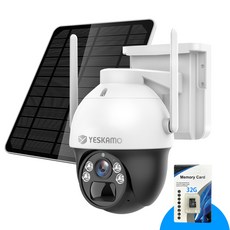YESKAMO 예스카모 무선 CCTV 충전식 400만 PTZ회전 태양광 CCTV 카메라, KR-Q30, 1개
