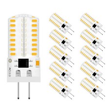 10Pcs G4 Led 전구 2W 3W 5W 9W 10W 12W 15W AC/ 12V/AC220V 3014SMD 실리콘 램프 따뜻한 화이트/화이트 l 360 각도, 웜 화이트, G4 AC 12V