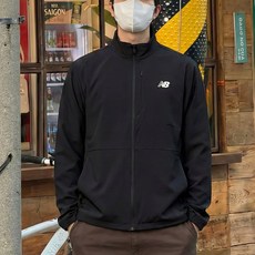 [오늘출발] 뉴발란스 NEWBALANCE 스트레치 우븐자켓 바람막이 경량 드라이 집업 블랙 스포츠 러닝 자켓 3BEAN