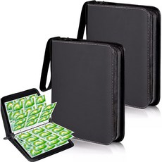 스타 카드 컬렉션 파일 50매입 블랙, 9 포켓, 블랙 2개