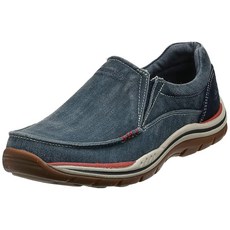 Skechers 남성용 익스펙티드 아빌로 릴렉스핏 슬립온 로퍼 네이비 8 M US