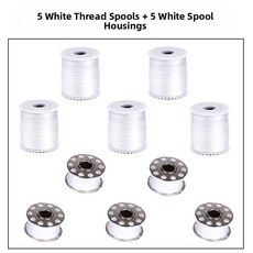 특수 재봉틀 보빈 페어 코어 롤보관 상자 홈 패브릭 아트 재봉 재료, 1개, 8. 흰색 상단 라인 5개 + 흰색 하단 라인 5개