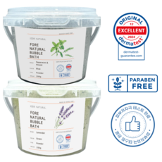 포레 천연 거품 입욕제 페퍼민트/히노끼 + 라벤더, 2개, 250g