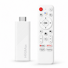 LOVFIR 4K UHD 안드로이드 TV 스틱 OTT 스마트TV 변환기 HDMI 동글 와이파이6 블루투스 리모컨 포함, 1개, H313 안드로이드10 화이트 2+16G