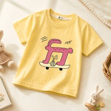 우주아이 아동용 버니베어 데일리 반팔티셔츠