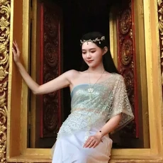 태국 미얀마 여성 다이 의상 민족 공연 무용 전통 스타일 드레스, 01 one size, 37 16